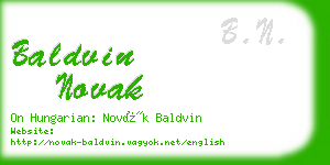 baldvin novak business card